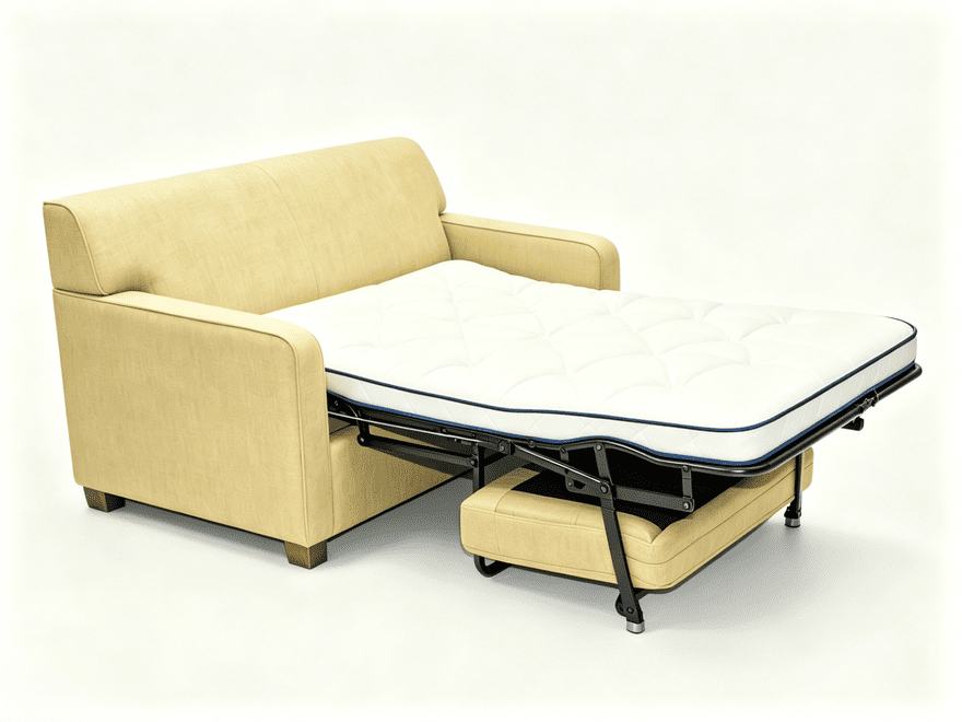 Mecanismo de sofá-cama de 2 ripas dobráveis ​​com almofada de assento (3963S#)
